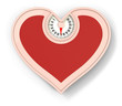 Lovely scale, diet concept, heart shaped scale Lovely scale, diet concept, heart shaped scale