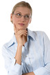 Contemplative young woman