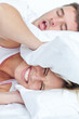 Young couple in bed