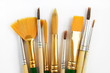 paint brush set on white background
