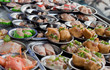 A variety of dim sum in small plate