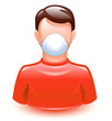 a man in a protection mask