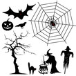 Halloween Silhouetten - Set
