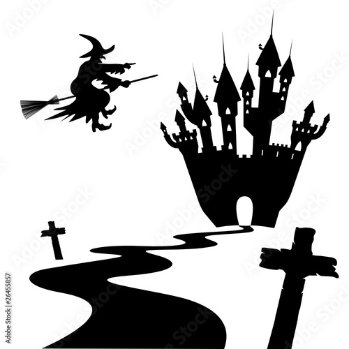 Vektor: Halloween - Silhouetten Halloween - Silhouetten