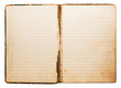Isolated old antique vintage notebook