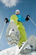 Racket trekking in snow Racket trekking in snow