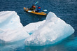 Two men in a canoe