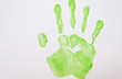 Grüner Handabdruck