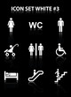 Icon set white #3