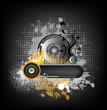 Music grunge colorful background