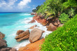 Stunning La Digue idyllic Tropical Seychelles Island