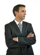 businessman looking left