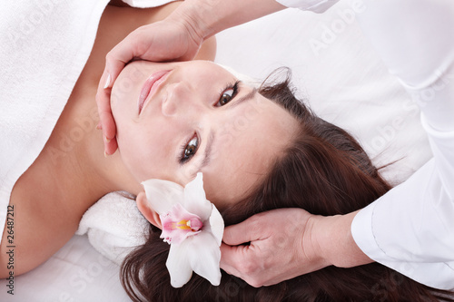 Photo: Beautiful young woman in spa. Beautiful young woman in spa.