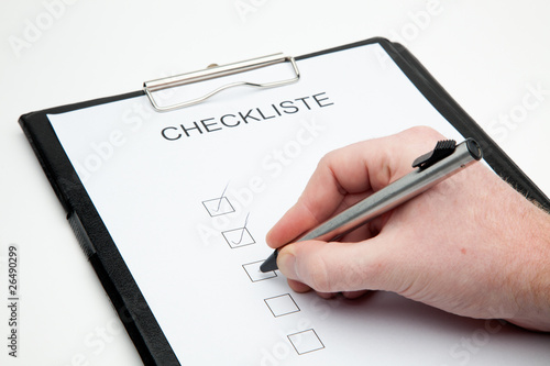 Foto: Checkliste Checkliste
