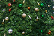 Christmas ornaments on a tree