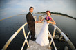 Young married couple and the sea view
