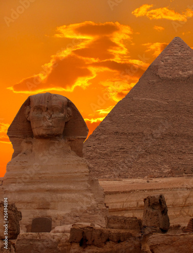 Photo: The Sphinx and the Great Pyramid, Egypt The Sphinx and the Great Pyramid, Egypt