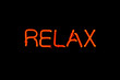 Relax neon sign