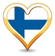 Heart Finland Flag