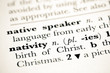dictionary definition of the nativity