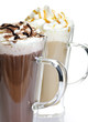 Hot chocolate and coffee beverages