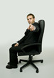 Businessman pointing