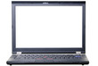 Black laptop isolated on white