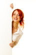Photo: woman redhead over white woman redhead over white