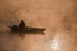 Fishing on the river in the morning