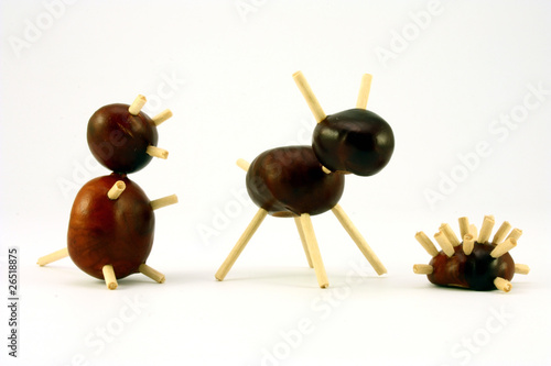 Chestnut figurines