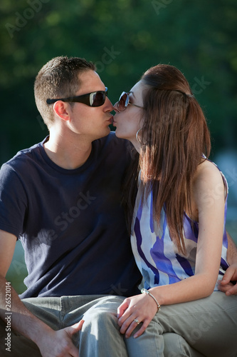 Photo: Young Couple Kissing Young Couple Kissing