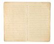 Vintage Memo Book Open to Blank Pages