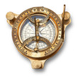 Old measuring instrument for navigation. Clipping path incl.