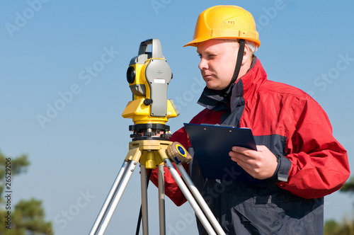 Photo: Surveyor at work Surveyor at work