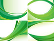 Green Abstract Background Set