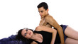 Young couple on the floor Young couple on the floor
