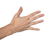 Counting man hand (1 to 5, back of the hand) on white background