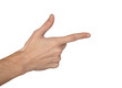 Counting man hand (1 to 5, back of the hand) on white background