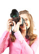 girl with photocamera girl with photocamera