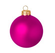 Pink dull christmas ball on white background Pink dull christmas ball on white background