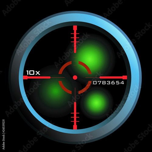 Vector: Vector rifle scope sight in nightview Vector rifle scope sight in nightview