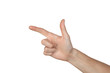 Counting man hand (1 to 5) isolated on white background