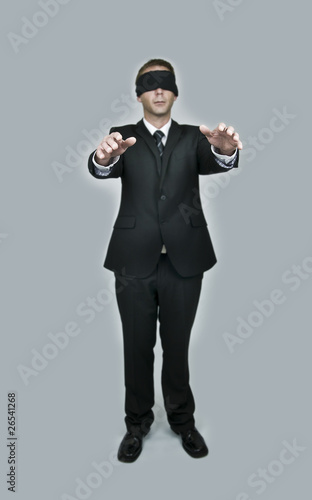 Photo: Businessman in blindfold Businessman in blindfold