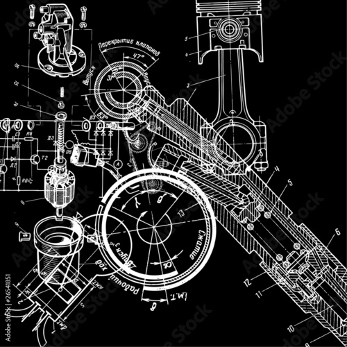 Vektor: technical drawing technical drawing