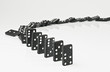 Line of falling dominos