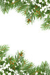 Christmas framework with snow Christmas framework with snow