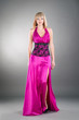 pretty young woman wearing evning dress