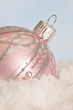 Christmas ornament in the snow
