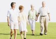 Two Couples Walking