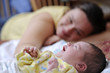 Photo: Picture of happy mother with newborn baby Picture of happy mother with newborn baby